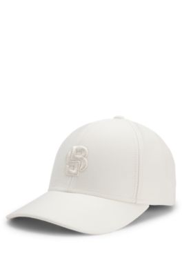 Cotton-twill cap with Double B monogram, Natural
