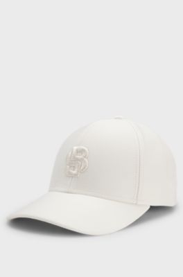 Cotton-twill cap with Double B monogram, Natural