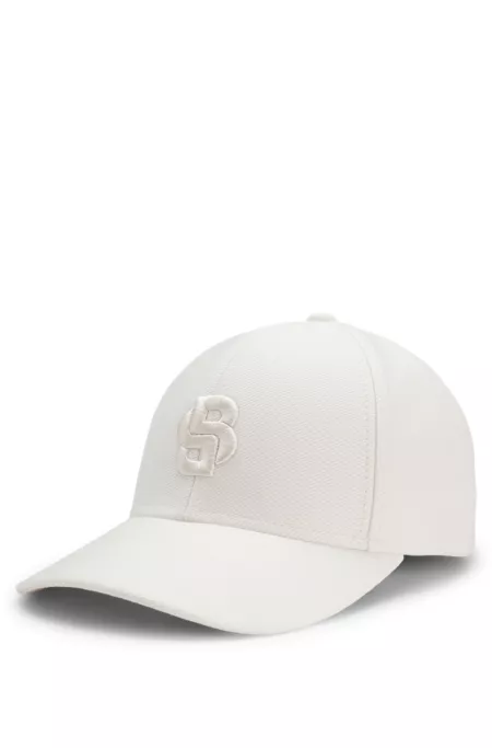 Cotton-twill cap with Double B monogram