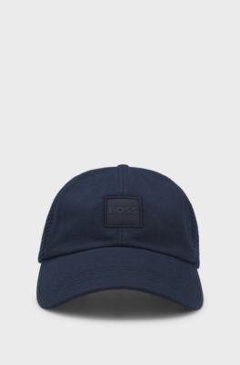 Cotton-twill cap with mesh sides, Dark Blue