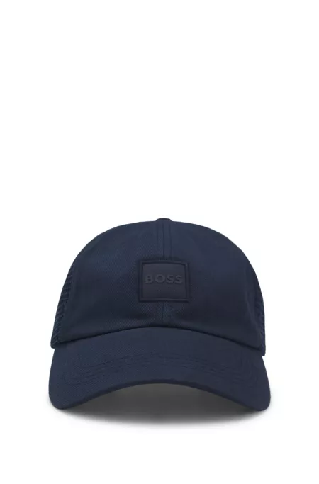 Casquette en twill de coton avec côtés en mesh