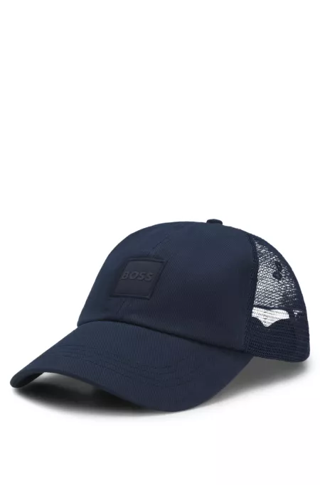 Casquette en twill de coton avec côtés en mesh