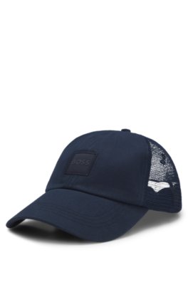 Cotton-twill cap with mesh sides