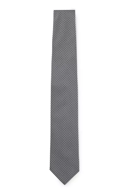 Patterned tie in Italian-made silk