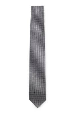 Patterned tie in Italian-made silk 1