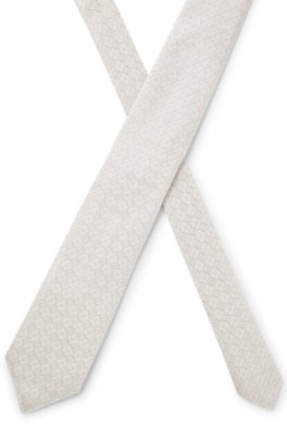 Boss Patterned tie in Italian-made silk slipsar herr – bild 3