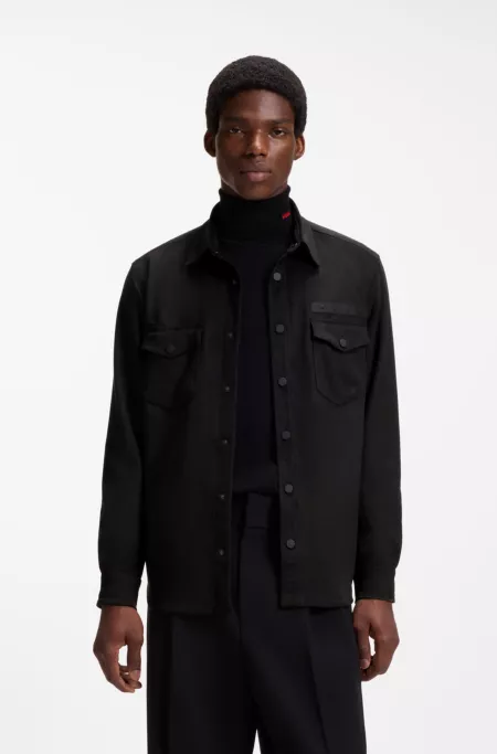 Chemise Oversize à logo brodé