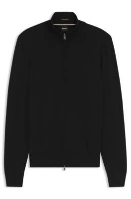 Boss Zip-up sweater in merino wool koftor & cardigans herr – bild 4