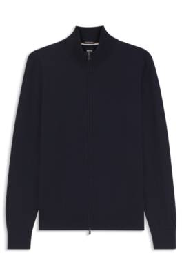 Boss Zip-up sweater in merino wool koftor & cardigans herr – bild 4