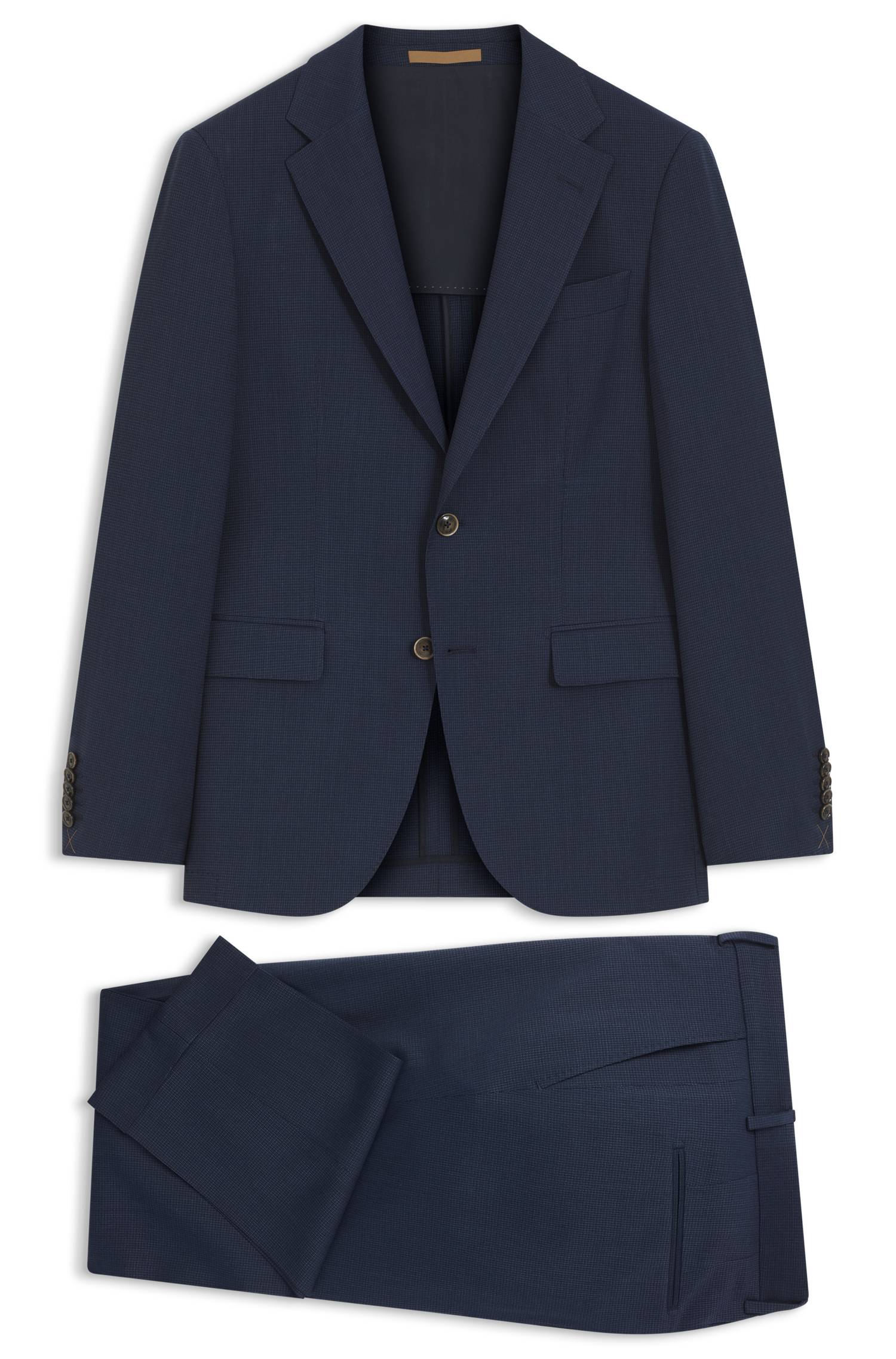 Boss Two-piece slim-fit suit in wool and silk kostymer herr – bild 4