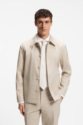 Relaxed-fit overshirt in three-layer fabric