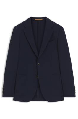 Slim-fit suit jacket in virgin wool and silk 1