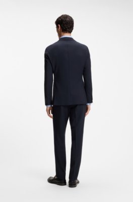Boss Slim-fit suit jacket in virgin wool and silk kavajer herr – bild 2