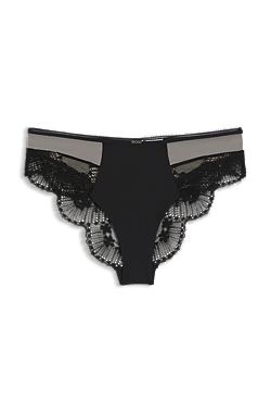 Low-rise briefs in lace and mesh
