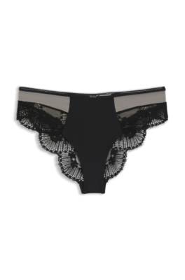 Boss Low-rise briefs in lace and mesh dam – bild 4
