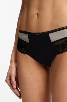 Boss Low-rise briefs in lace and mesh dam – bild 3