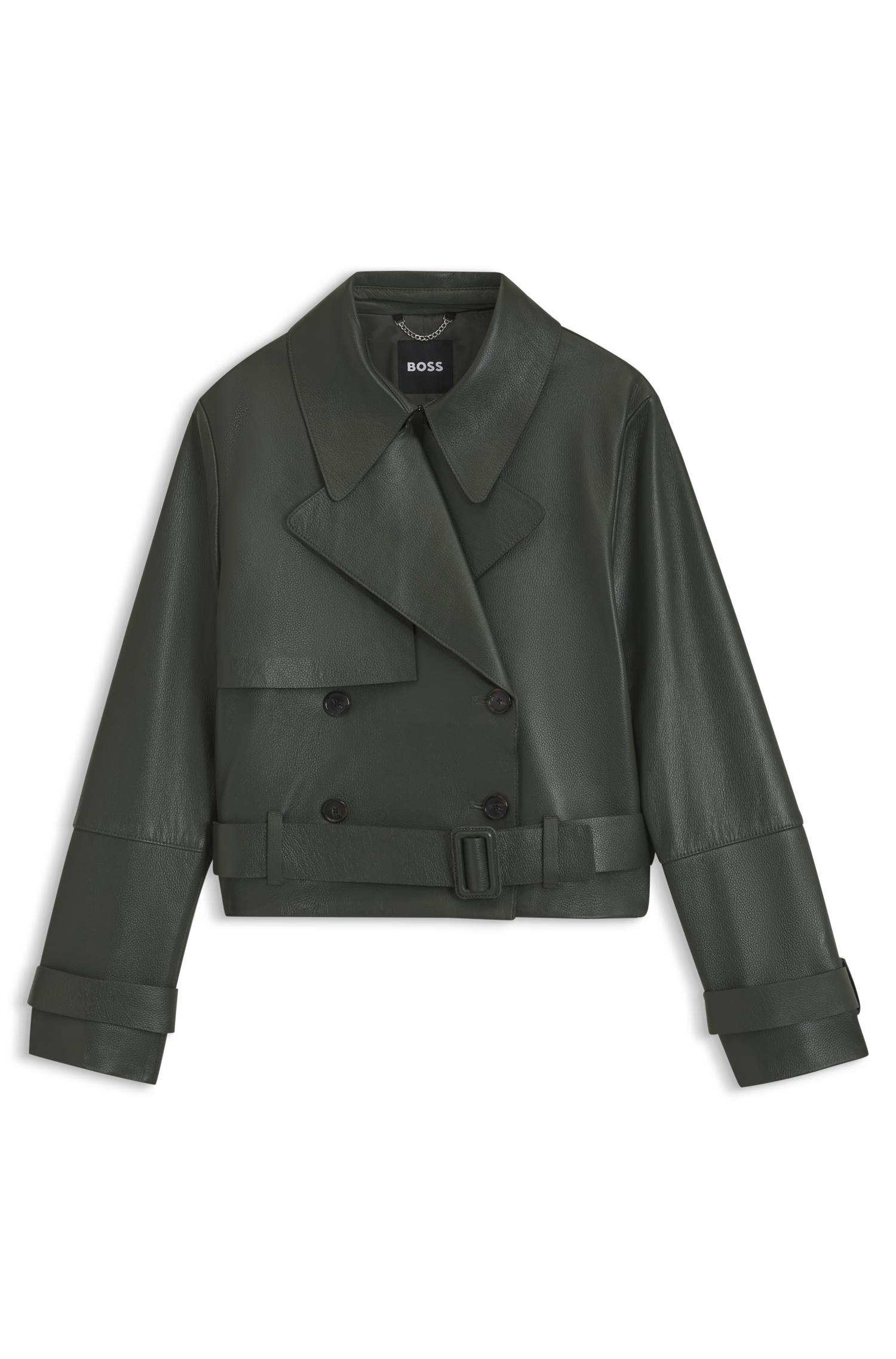 Boss Leather jacket with trench styling jackor dam – bild 4