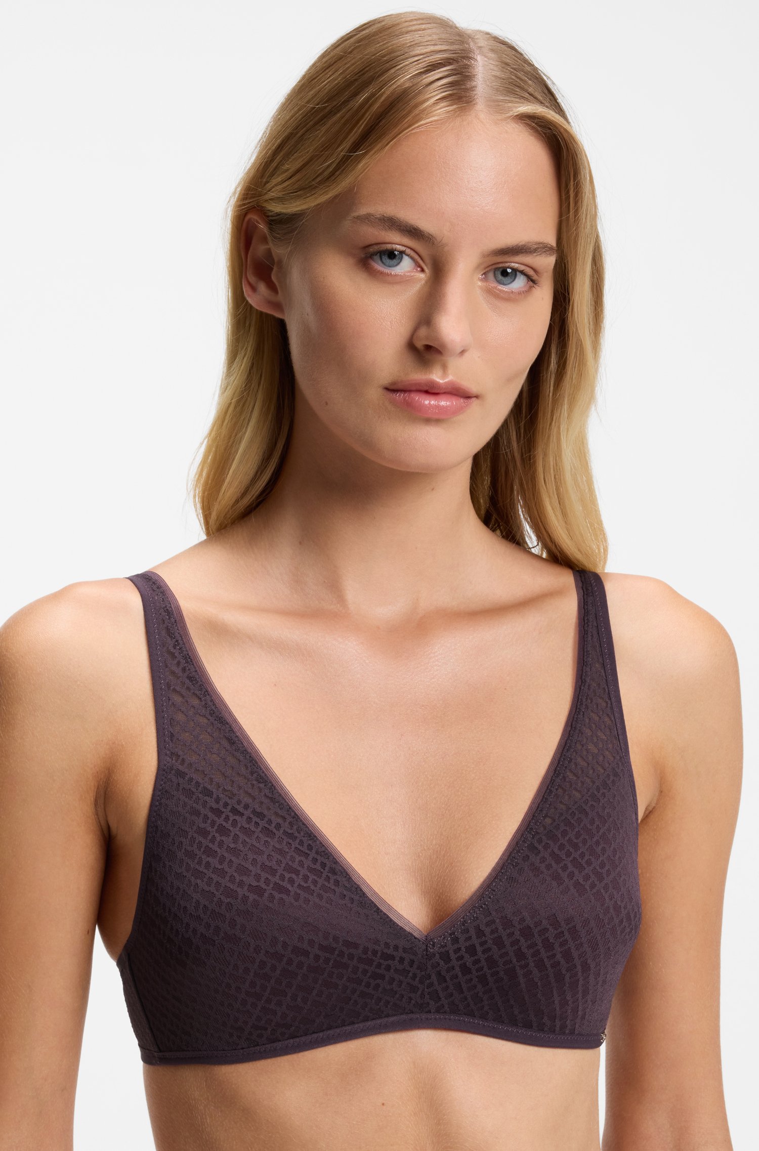 Boss Monogram-lace bralette bh dam – bild 3