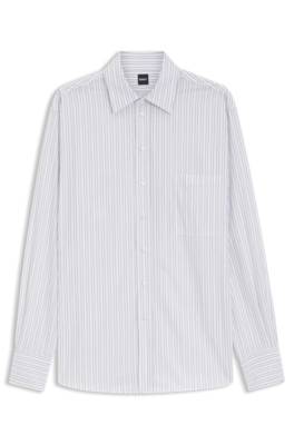 Relaxed-fit blouse in striped cotton poplin 1