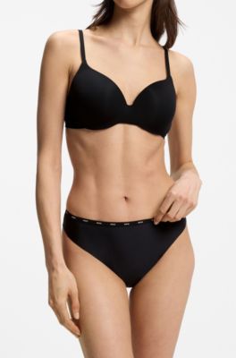 Low-rise briefs with clean finishes, Black