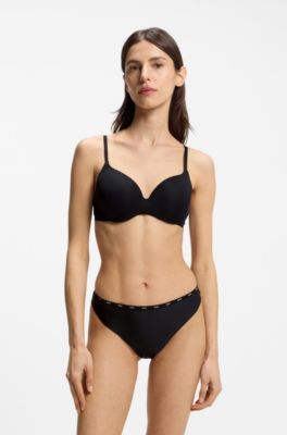 Low-rise briefs with clean finishes, Black