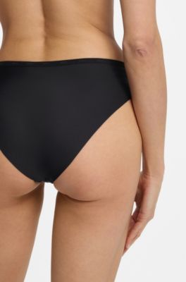 Low-rise briefs with clean finishes, Black