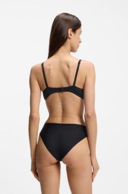 Low-rise briefs with clean finishes, Black