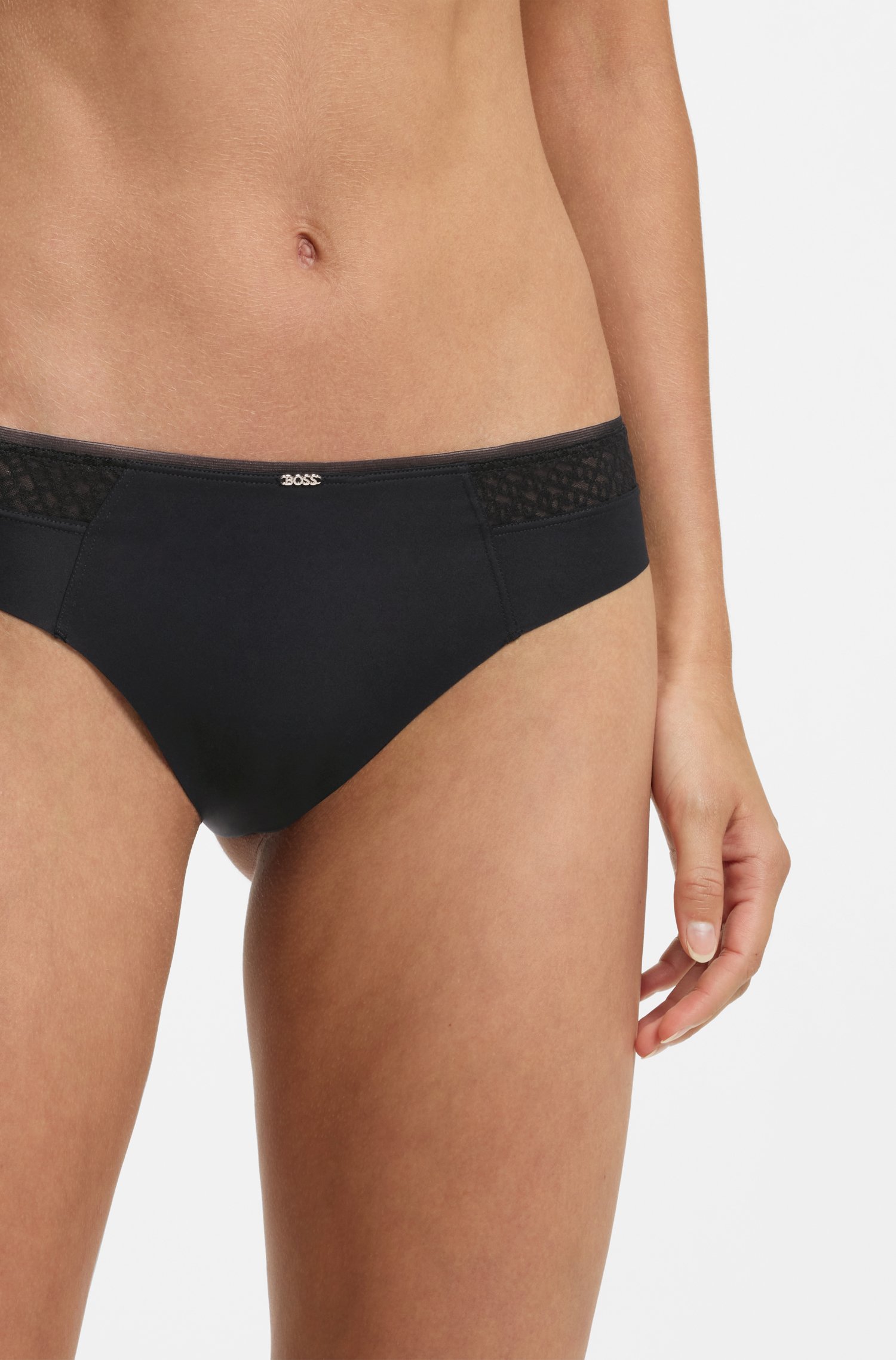 Boss Monogram-lace briefs trosor dam – bild 3