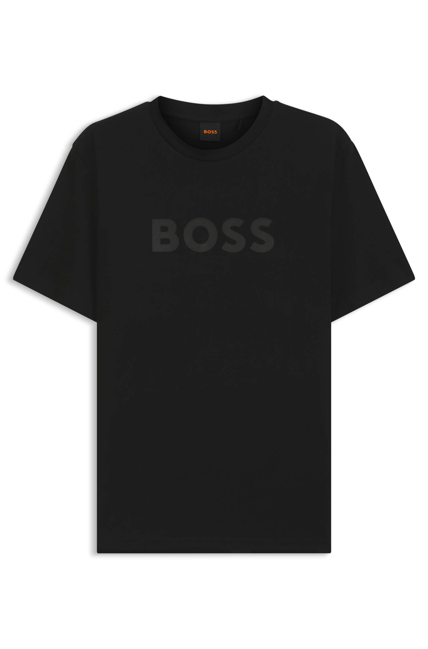 Boss Cotton T-shirt with large tonal logo herr – bild 4