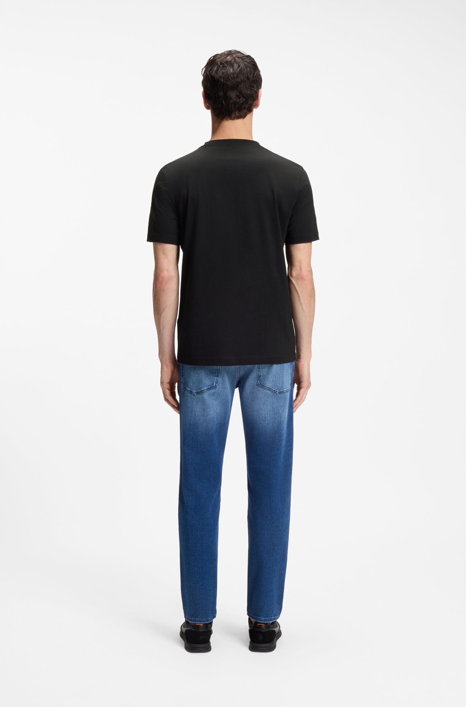 Boss Cotton T-shirt with large tonal logo herr – bild 3