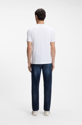 Boss Cotton T-shirt with large tonal logo herr – bild 3