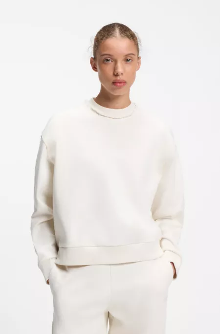 Relaxed-fit cotton sweatshirt with logo embroidery