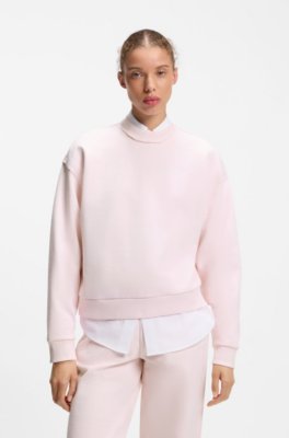 Relaxed-fit cotton sweatshirt with logo embroidery