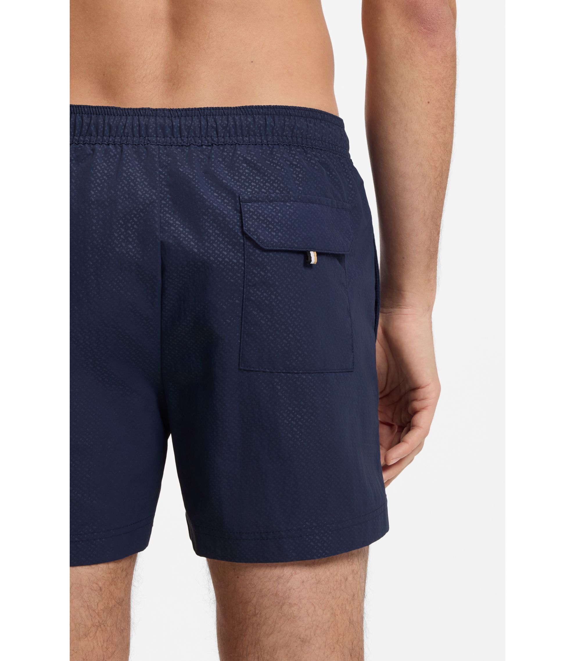 Boxer da mare blu con stampa Super Mario da Uomo