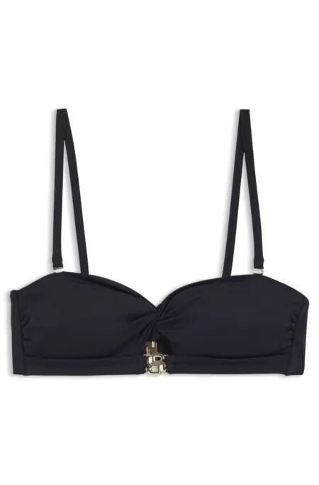 Bandeau bikini top with Double B monogram