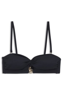 Bandeau bikini top with Double B monogram