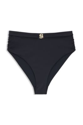 High-waisted bikini bottoms with Double B monogram, Dark Blue
