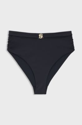 High-waisted bikini bottoms with Double B monogram, Dark Blue