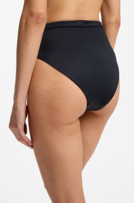 High-waisted bikini bottoms with Double B monogram, Dark Blue