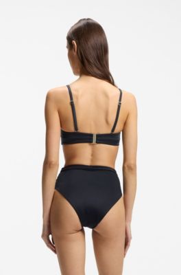 High-waisted bikini bottoms with Double B monogram, Dark Blue