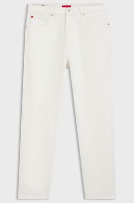 Relaxed-tapered-fit jeans, Natural