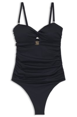 One-piece swimsuit with Double B monogram