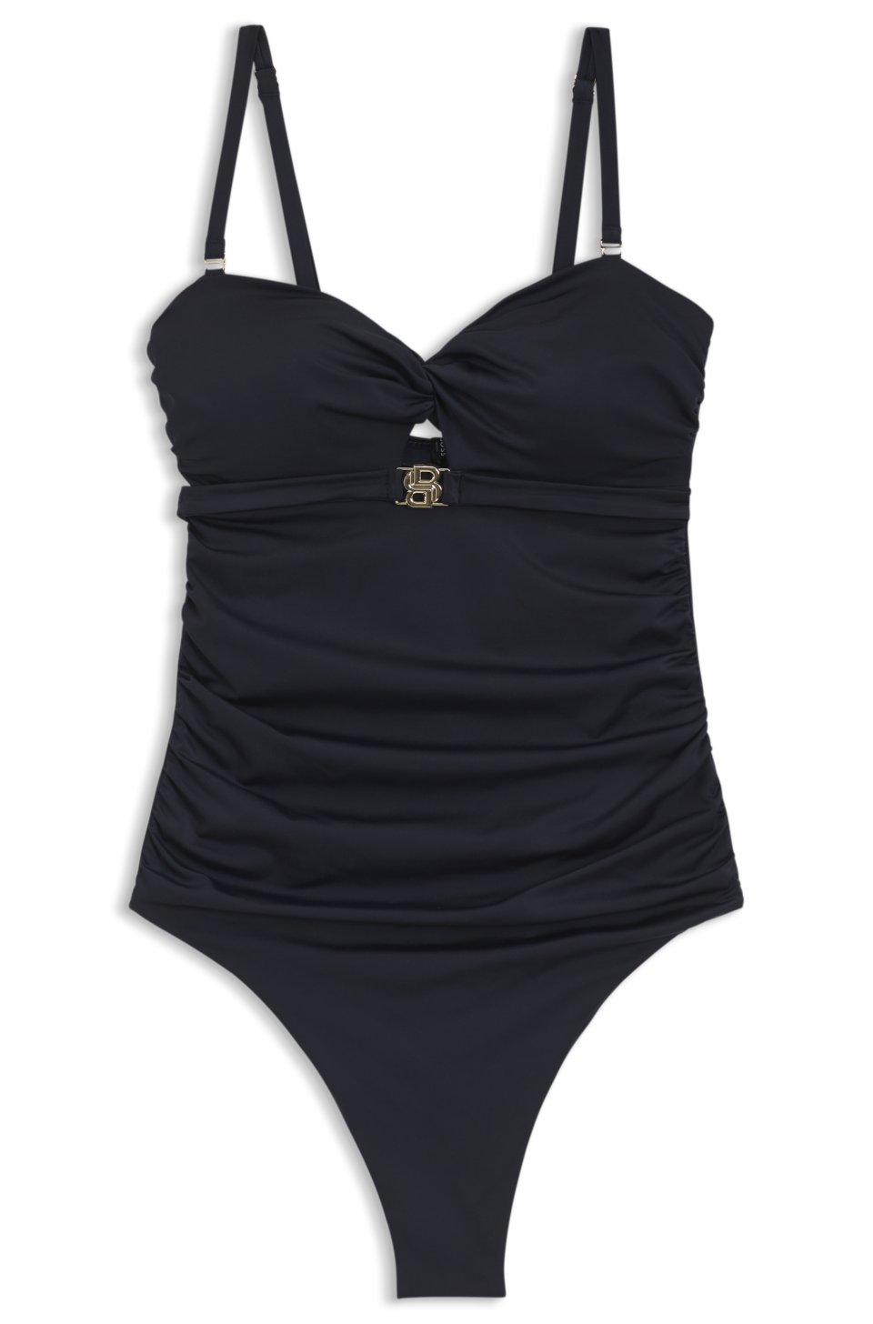 One-piece swimsuit with Double B monogram