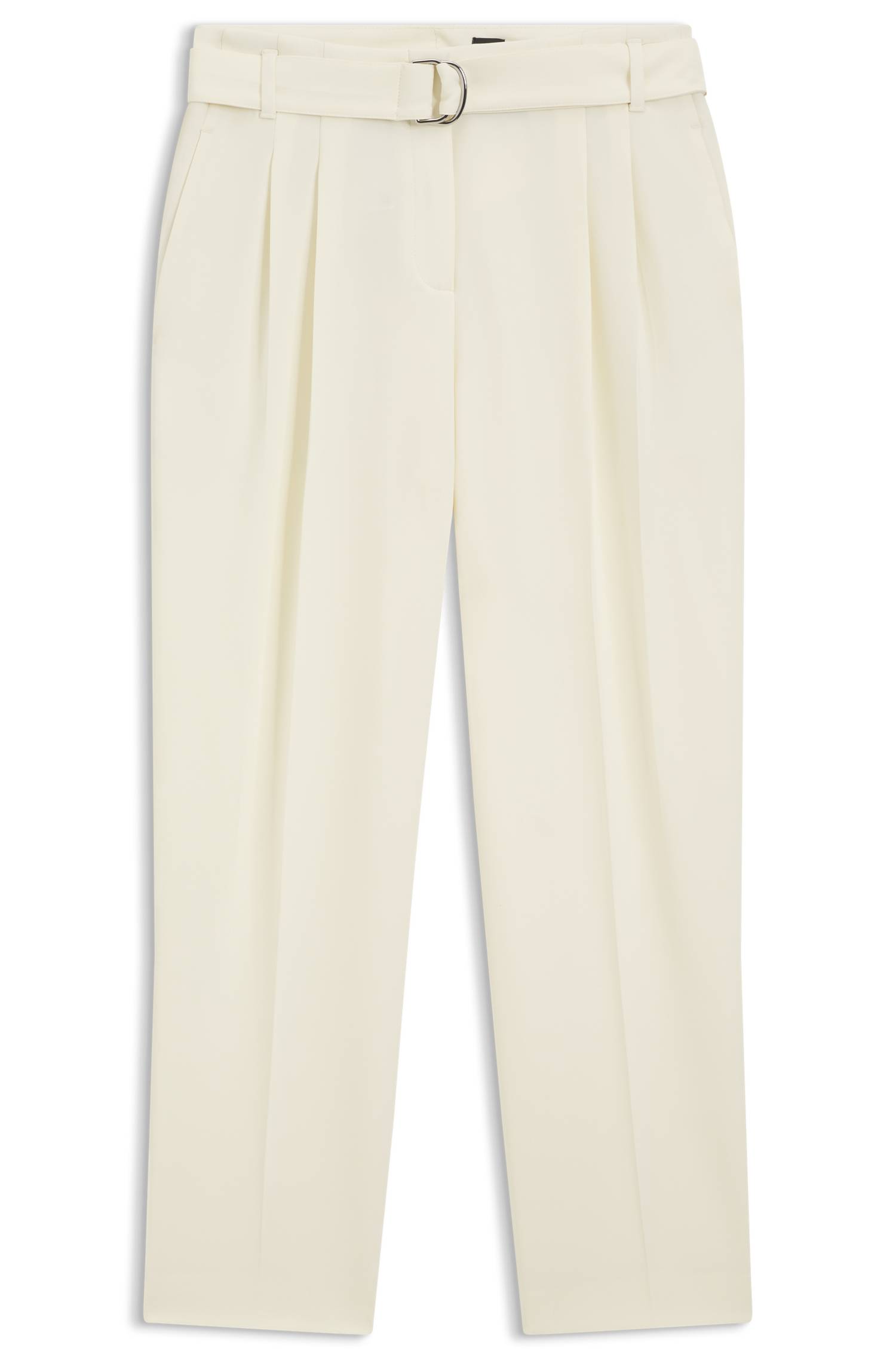 Boss Tapered-fit trousers in Japanese crepe with belt byxor dam – bild 4