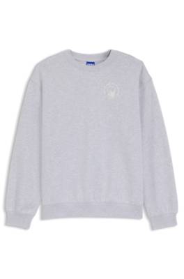 Relaxed-fit sweatshirt in cotton terry with graphic prints 4