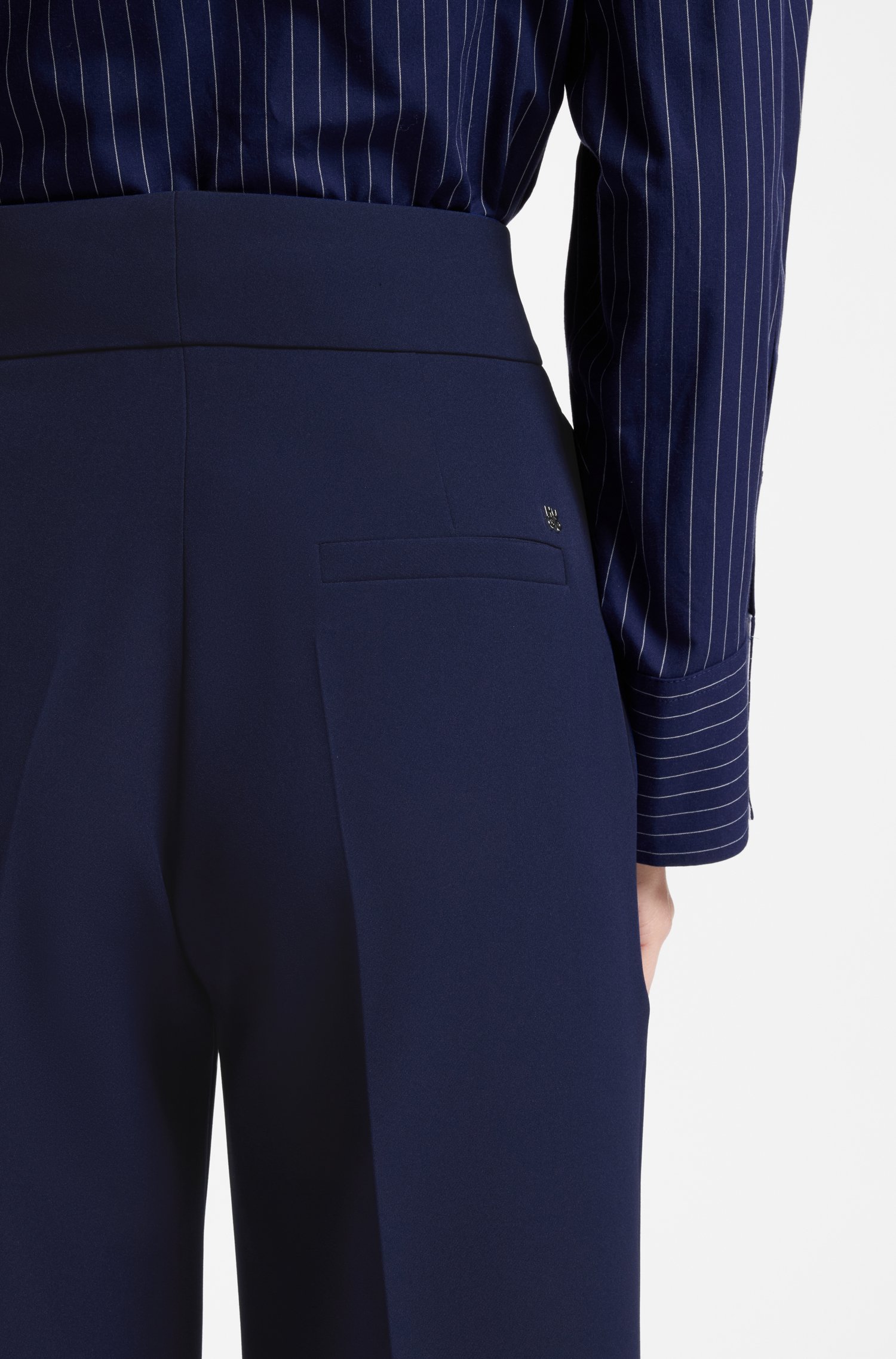 Hugo High-waisted wide-leg trousers in stretch fabric byxor dam – bild 3