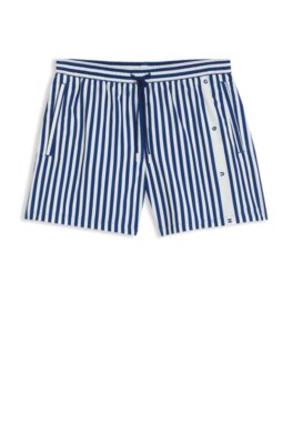 Hugo Striped swim shorts with vertical logo herr – bild 3