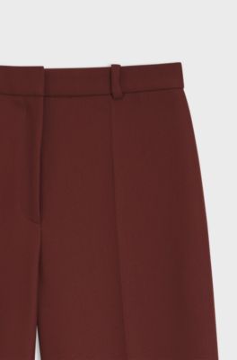 Regular-fit trousers with wide leg, Brown