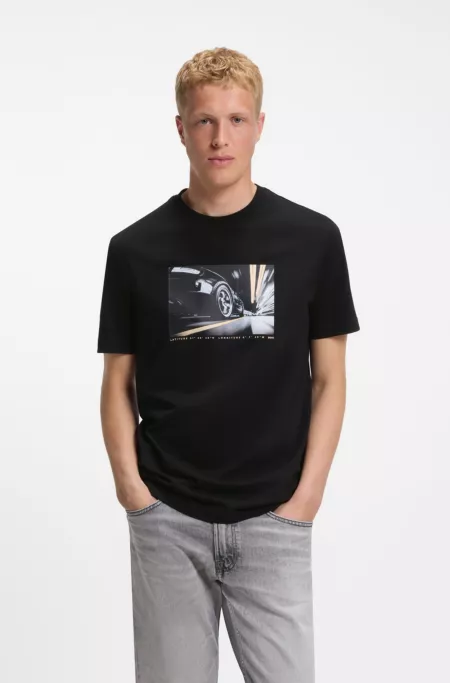 Regular-fit T-shirt in lightweight cotton jersey