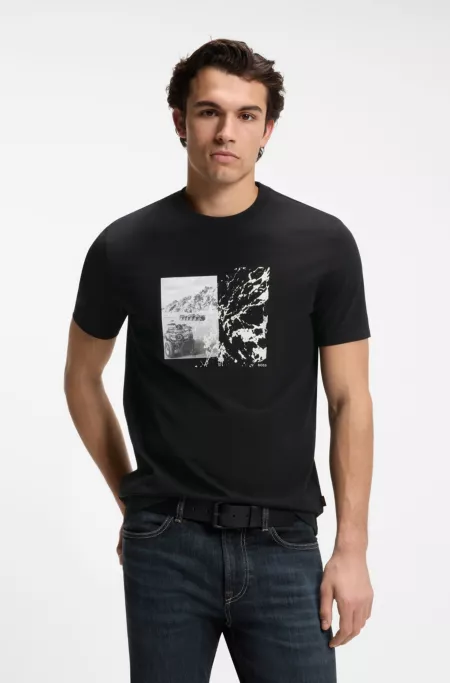 Regular-fit T-shirt in lightweight cotton jersey